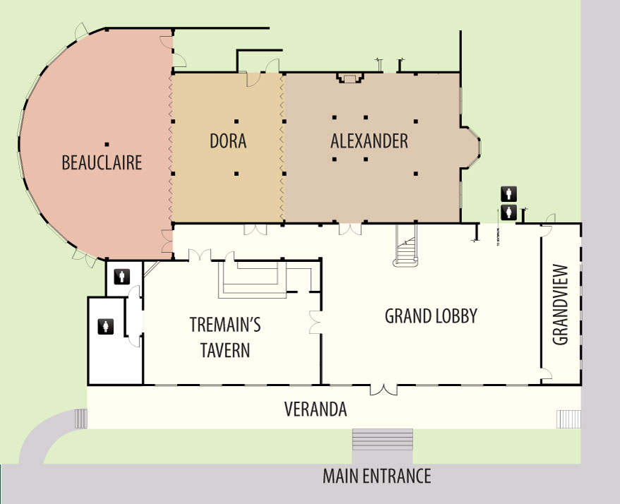 link to larger image beauclaire, dora and alexander venues combined floor plan